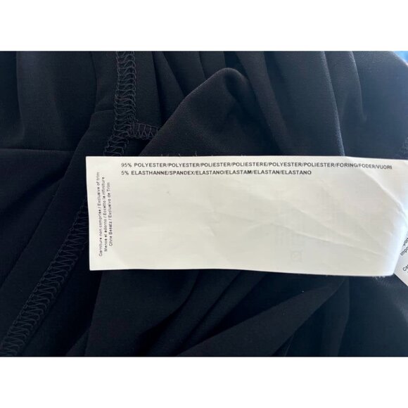 JOSEPH RIBKOFF Long Sleeve Top Size 8 Black Partial Front Gold Zipper Neckline - Picture 8 of 8